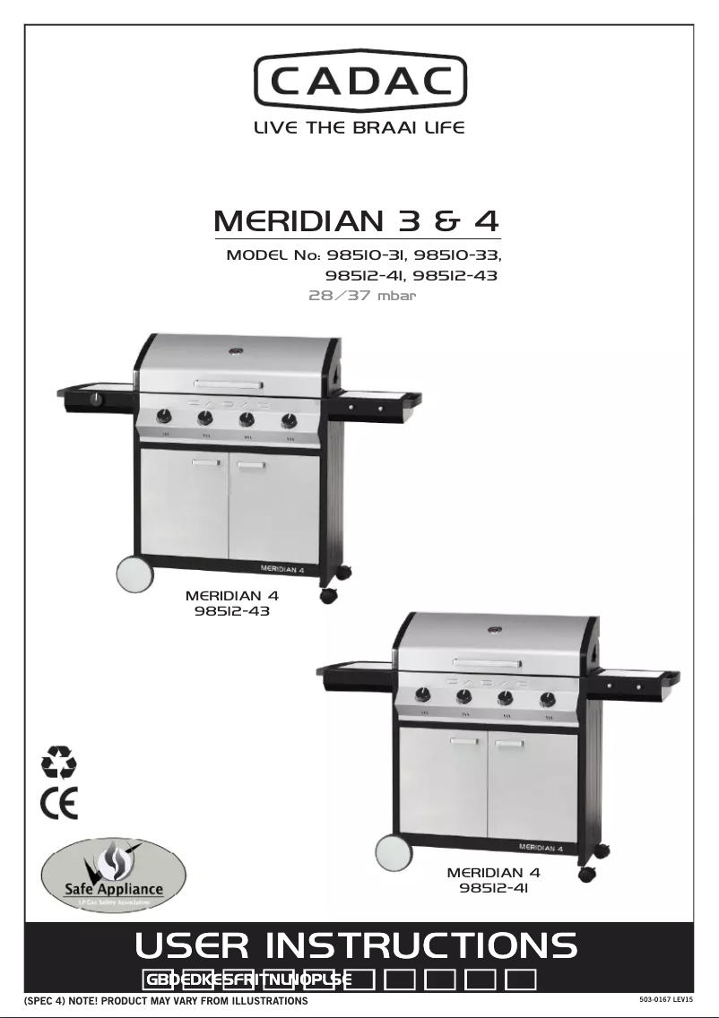 Página 1 del manual Manual de usuario Cadac Meridian 3