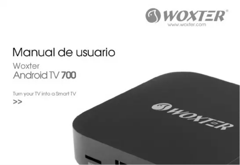Imagen de la primera página del manual del dispositivo Android TV 700