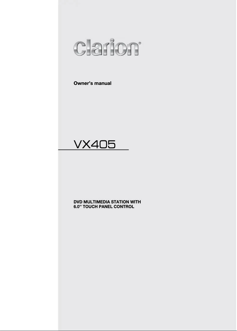 Imagen de la primera página del manual del dispositivo VX405