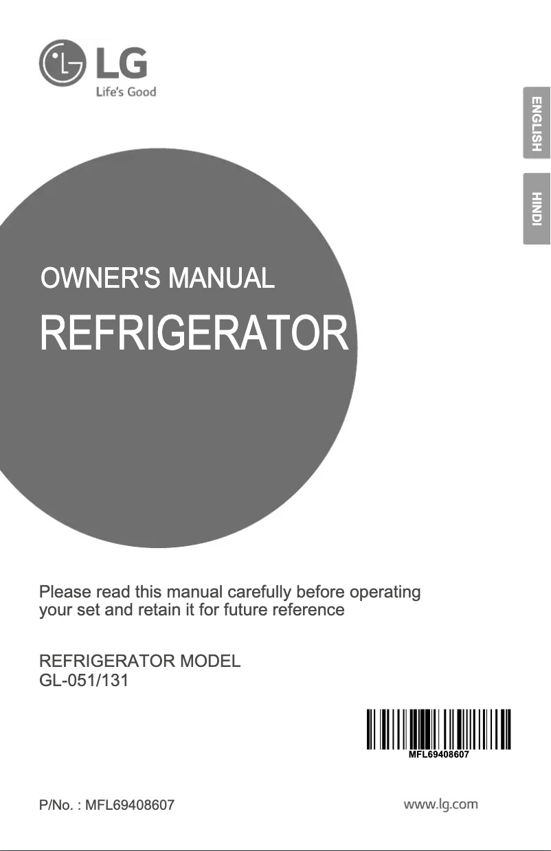 Imagen de la primera página del manual del dispositivo GL-B131RSWB
