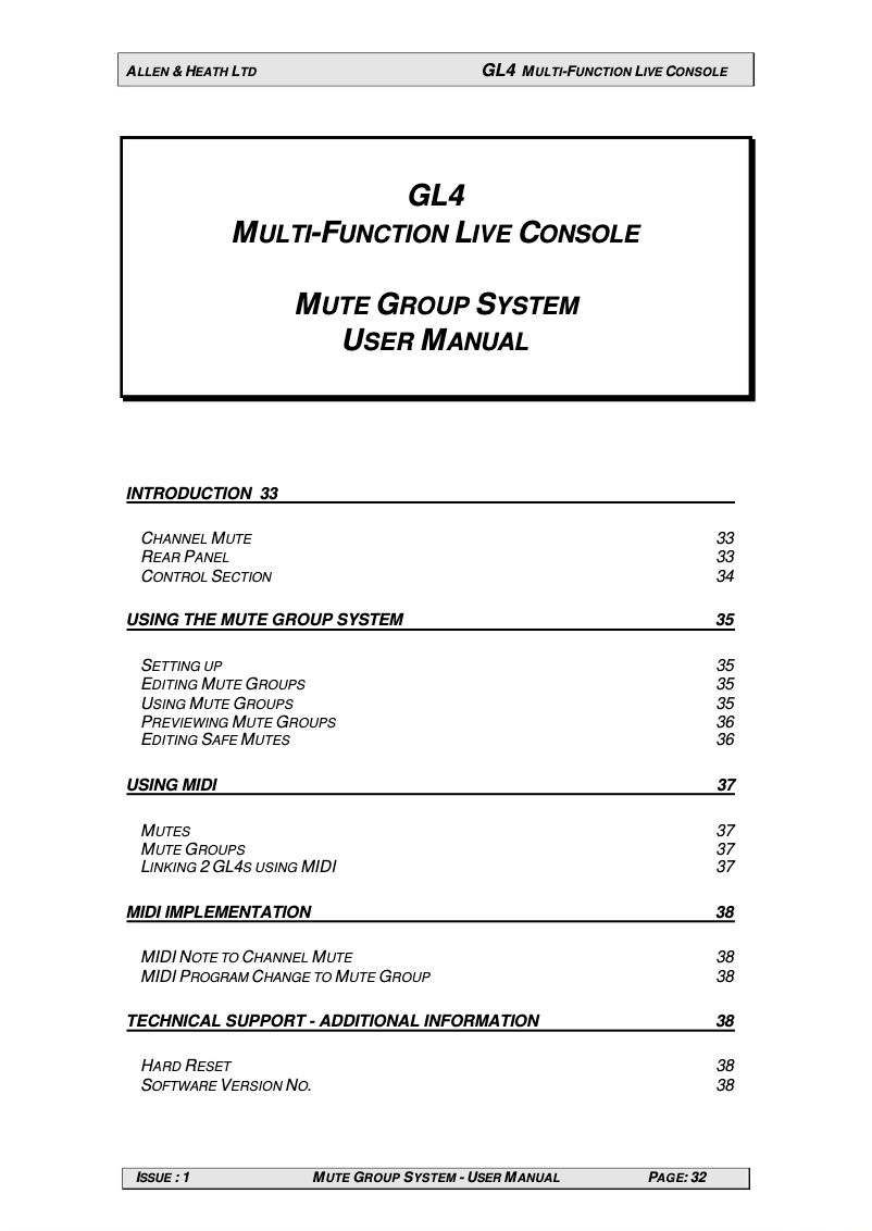 Imagen de la primera página del manual del dispositivo GL4