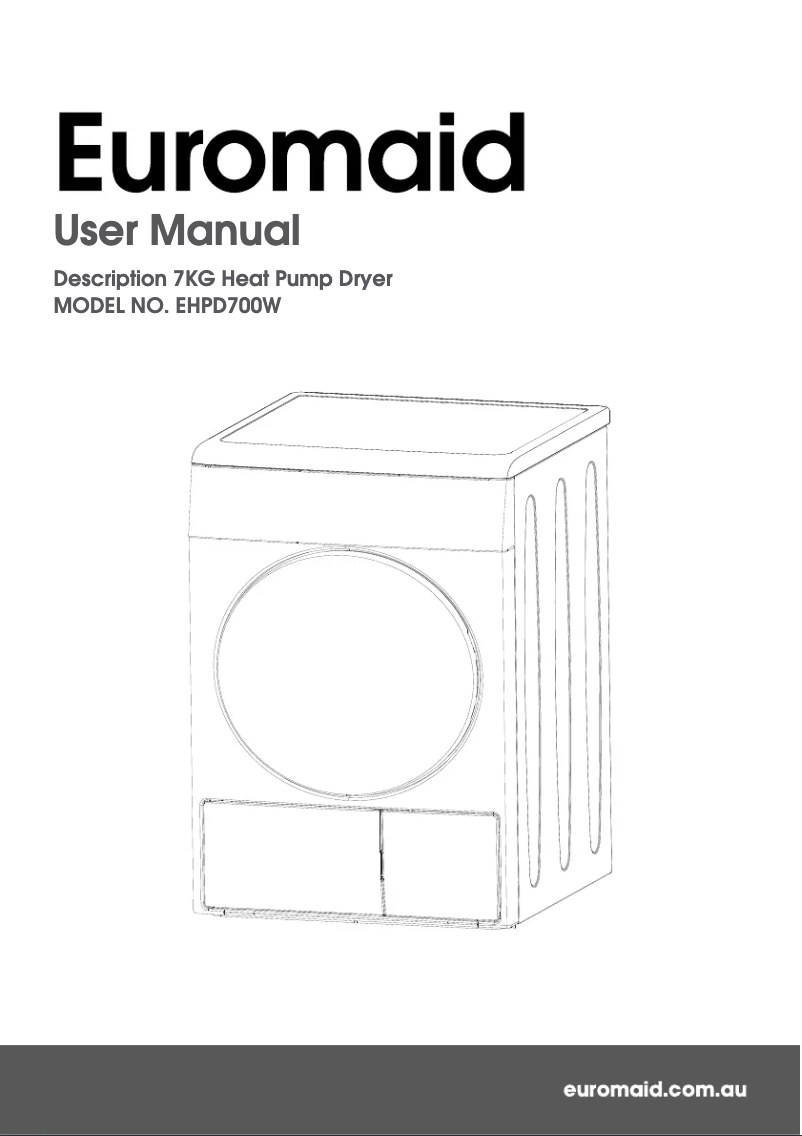 Página 1 del manual Manual de usuario Euromaid EHPD700W