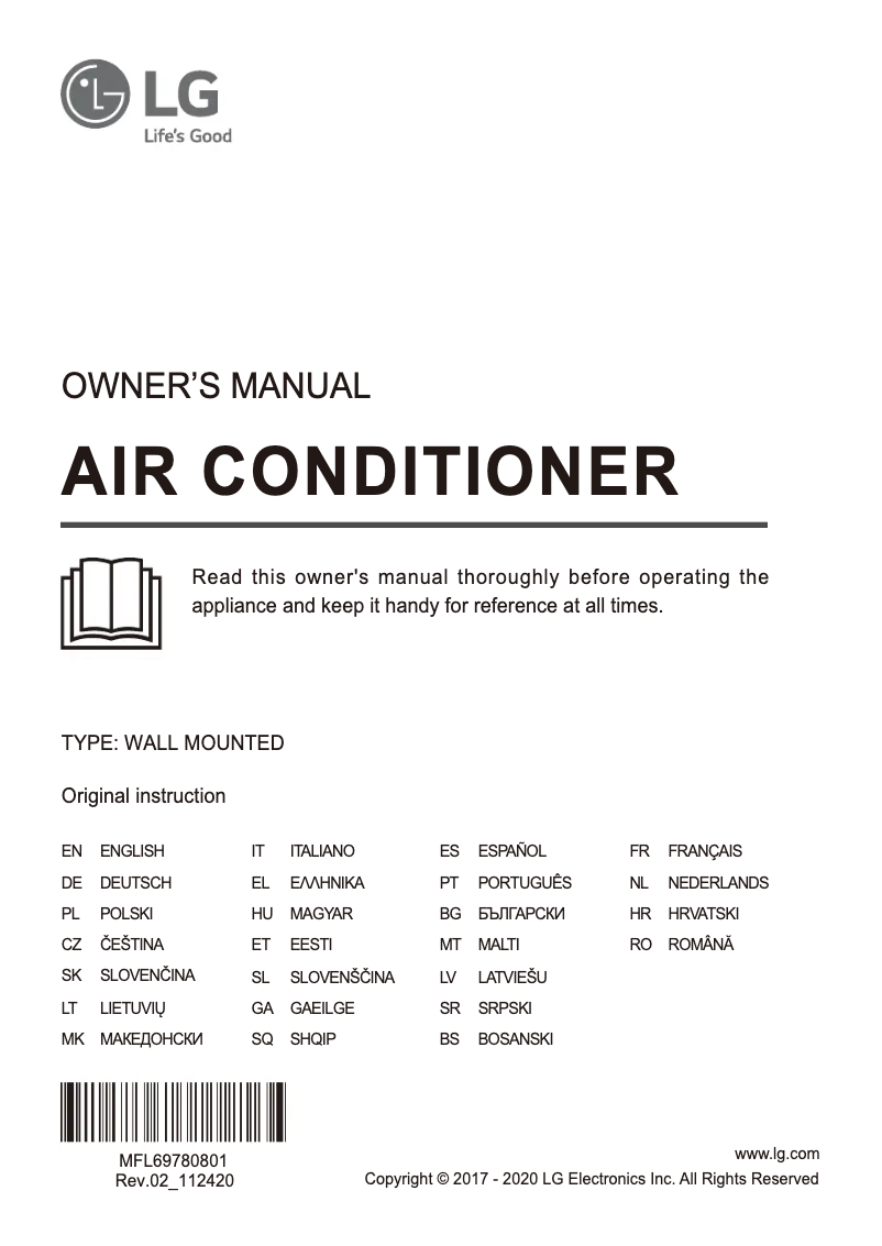 Página 1 del manual Manual de usuario LG AM09BP
