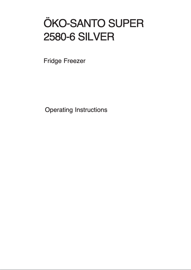 Página nº 1 - Manual de usuario AEG Santo 2580-6KG