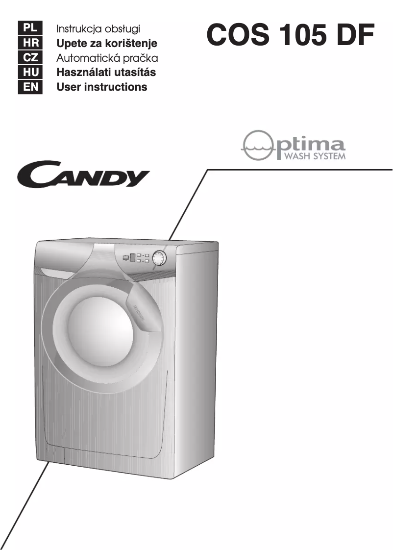 Página 1 del manual Manual de usuario Candy COS 105 DF