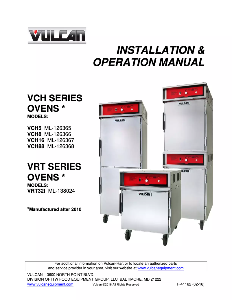 Página 1 del manual Manual de usuario Vulcan VCH5