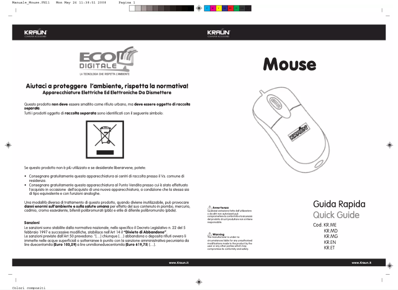 Página nº 1 - Manual de usuario Kraun KR.ET