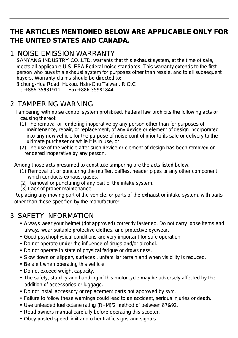 Página 1 del manual Manual de usuario SYM HD EVO