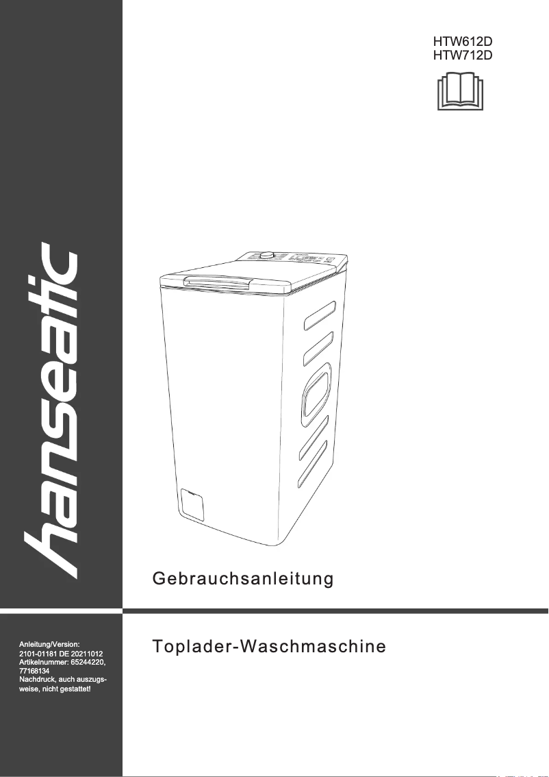 Página 1 del manual Manual de usuario Hanseatic HTW712D