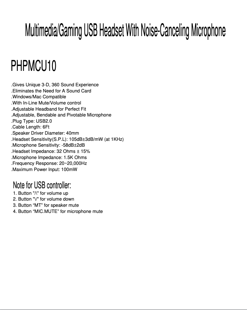 Imagen de la primera página del manual del dispositivo PHPMCU10