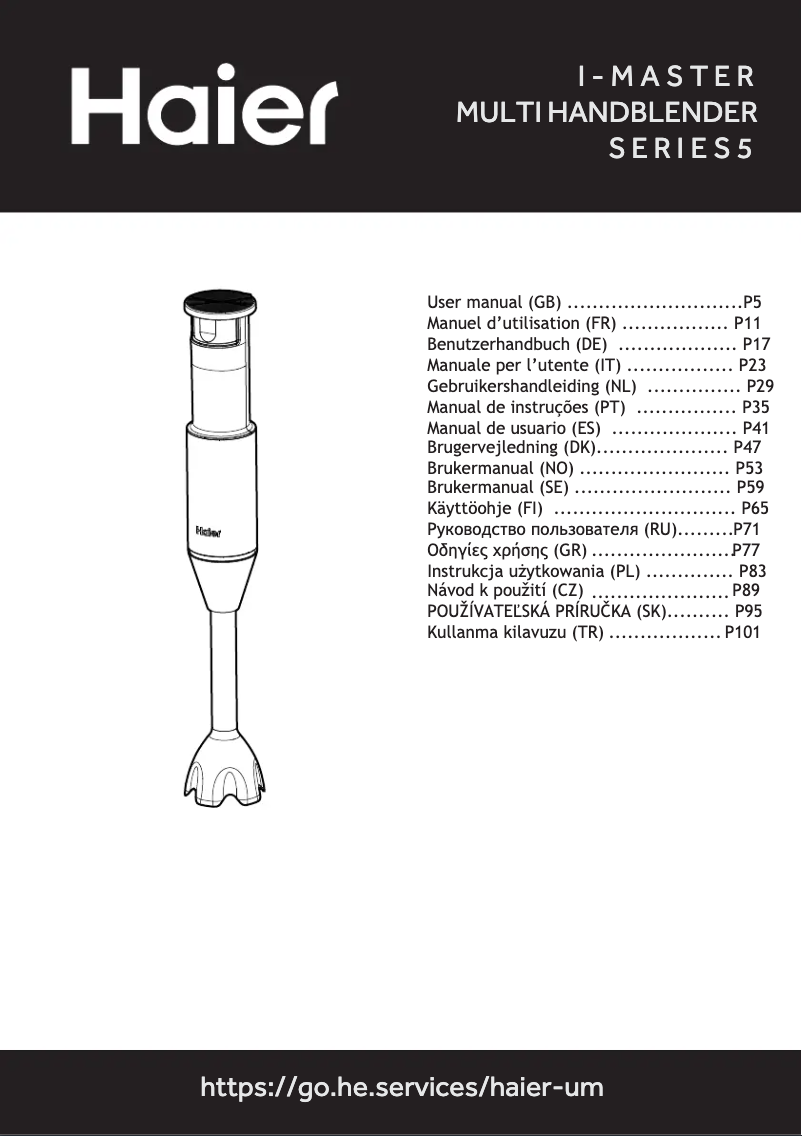 Página 1 del manual Manual de usuario Haier HHB5B2 011