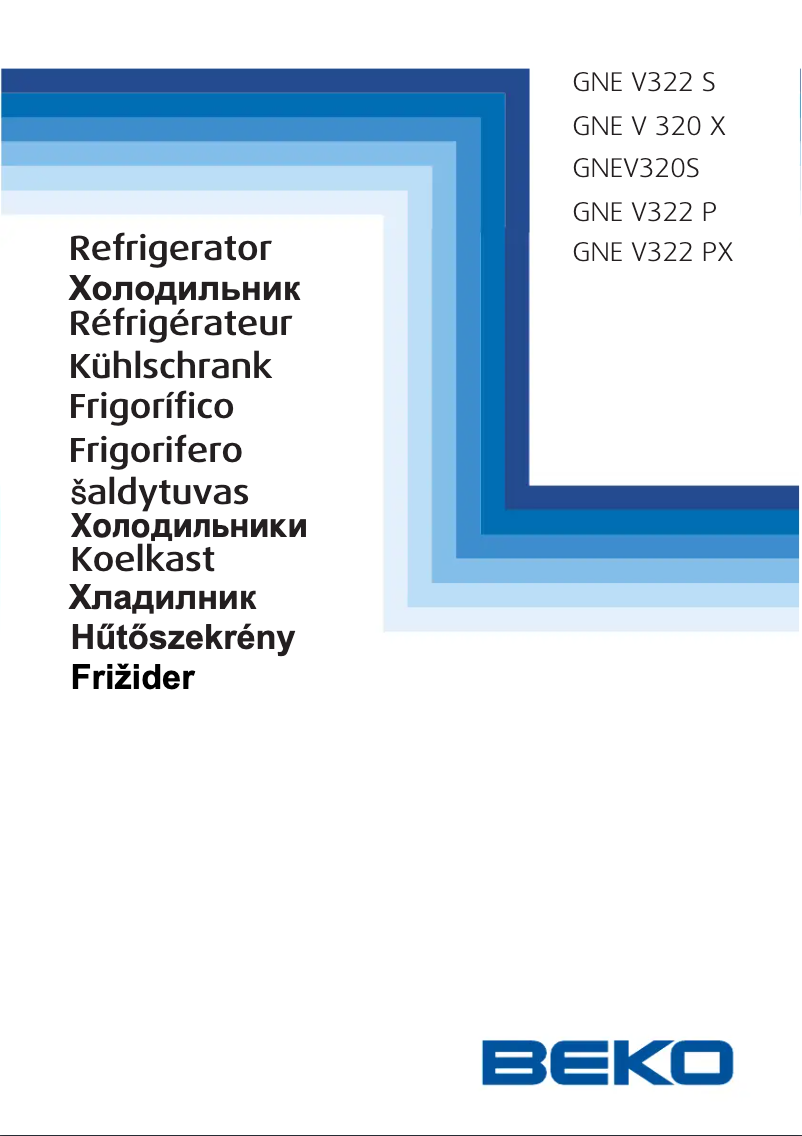 Página 1 del manual Manual de usuario Beko GNE V 320X