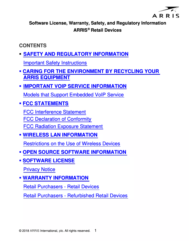 Imagen de la primera página del manual del dispositivo SURFboard SBR-AC1200P