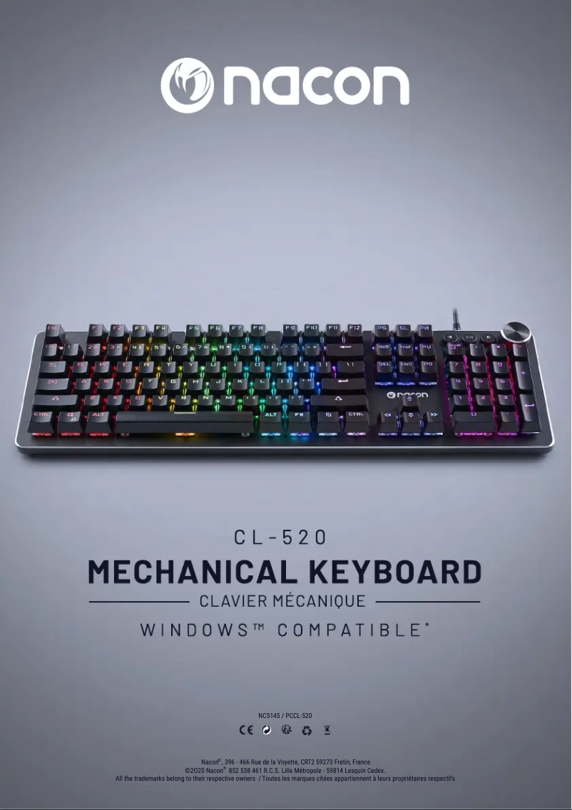 Página 1 del manual Manual de usuario NACON CL-520