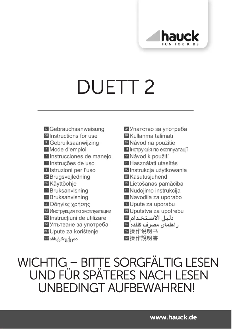 Imagen de la primera página del manual del dispositivo Duett 2