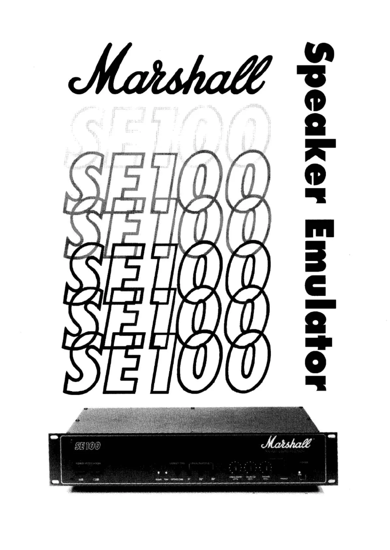 Página nº 1 - Manual de usuario Marshall SE100