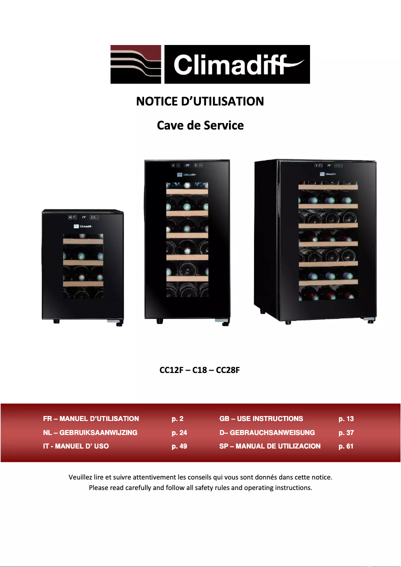 Imagen de la primera página del manual del dispositivo CC12F