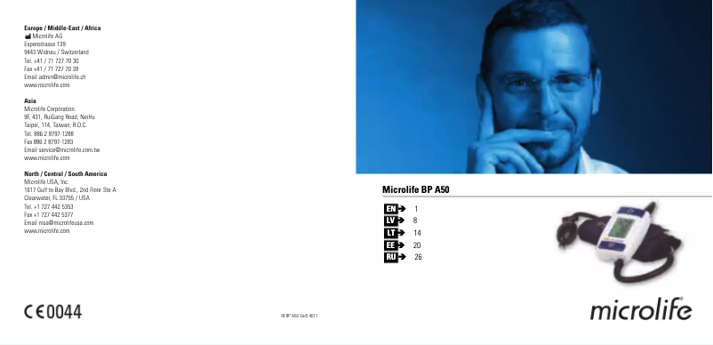 Página 1 del manual Manual de usuario Microlife BP A50