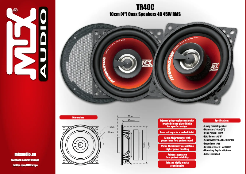 Imagen de la primera página del manual del dispositivo TR40C