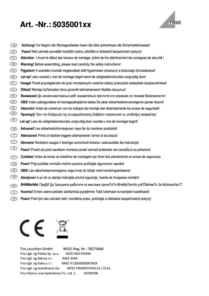 Imagen de la primera página del manual del dispositivo Linda