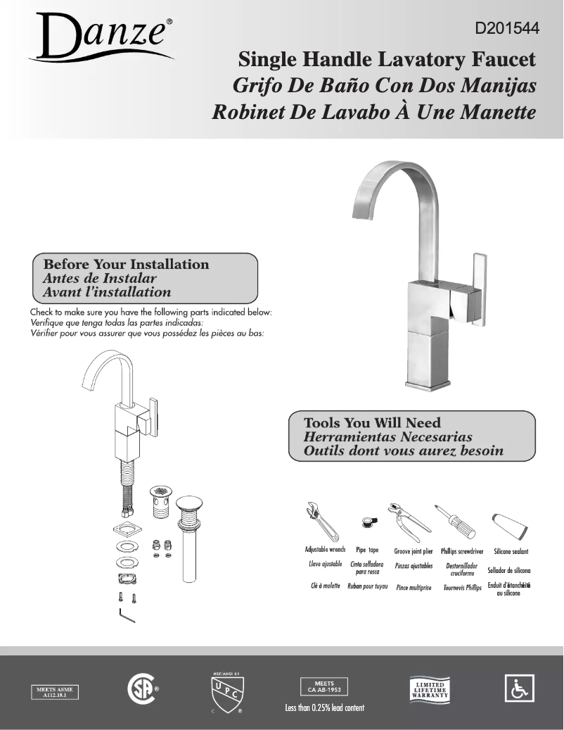 Imagen de la primera página del manual del dispositivo D201544