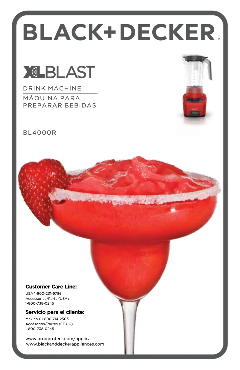 Imagen de la primera página del manual del dispositivo XL Blast BL4000