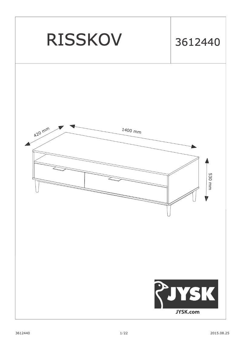 Página nº 1 - Manual de usuario JYSK Risskov