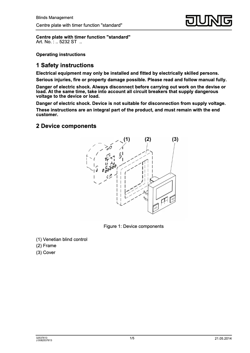 Imagen de la primera página del manual del dispositivo AL5232ST
