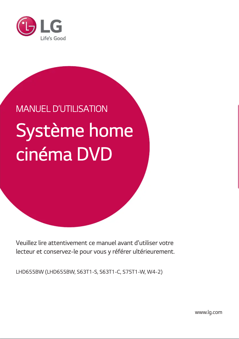 Imagen de la primera página del manual del dispositivo LHD655BW