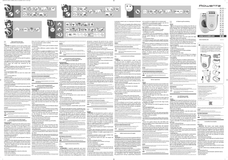 Página nº 1 - Manual de usuario Rowenta Flower Love EP2850