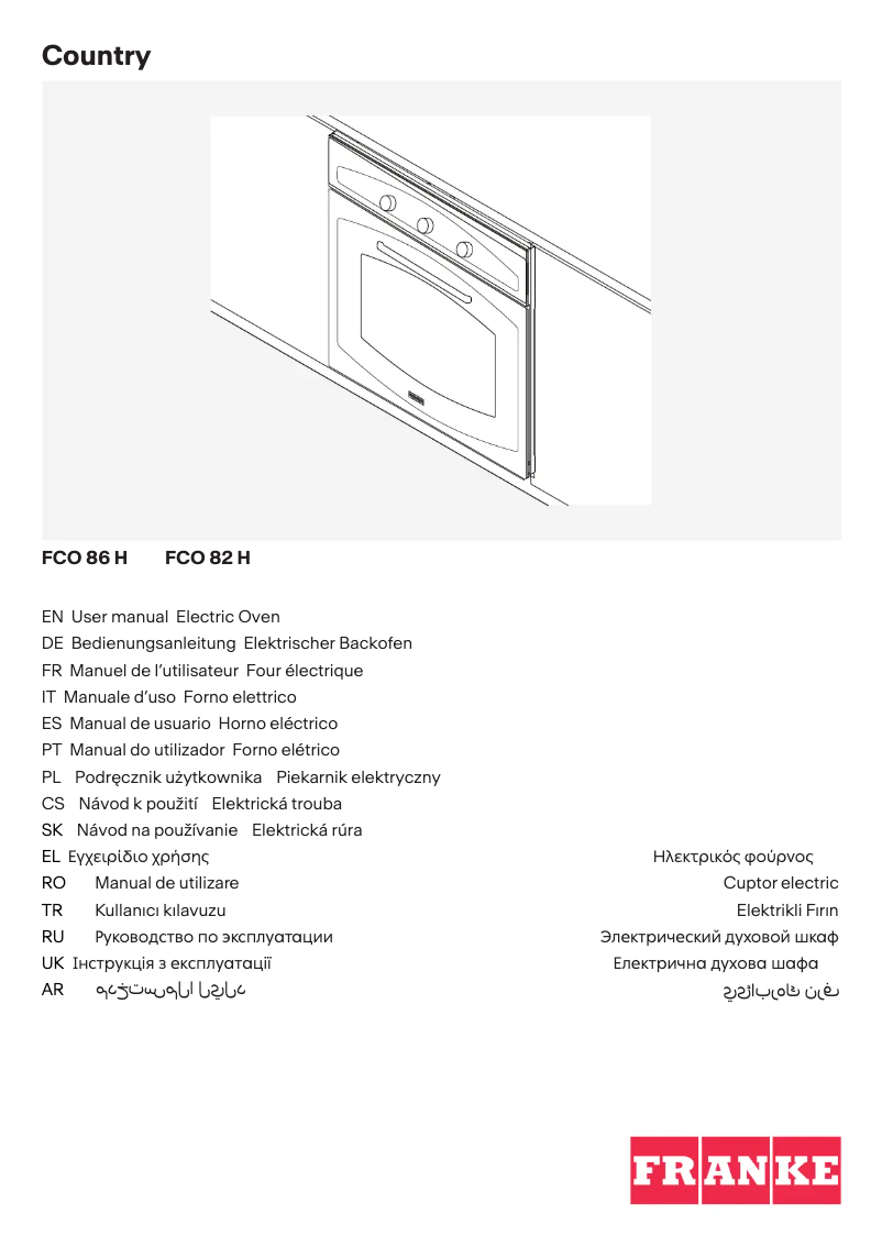 Imagen de la primera página del manual del dispositivo FCO 86 H