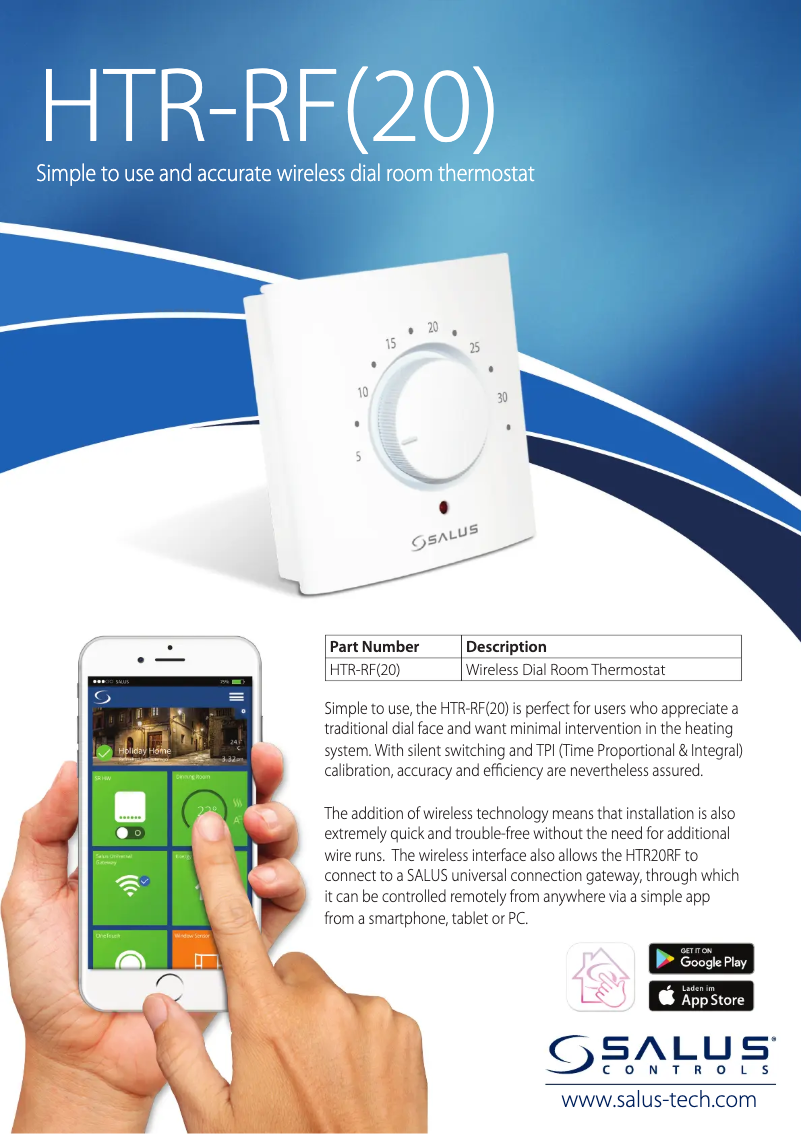 Imagen de la primera página del manual del dispositivo HTR-RF20