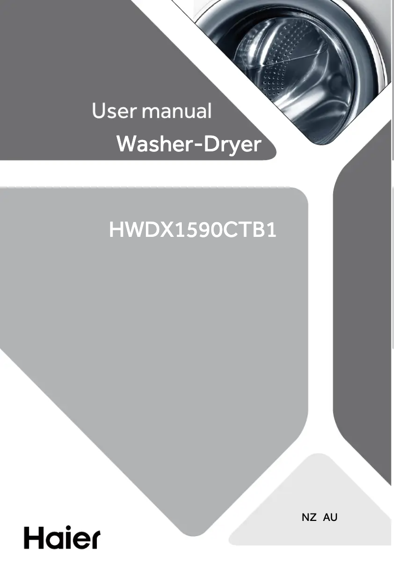 Página 1 del manual Guía de instalación Haier HWDX1590CTB1