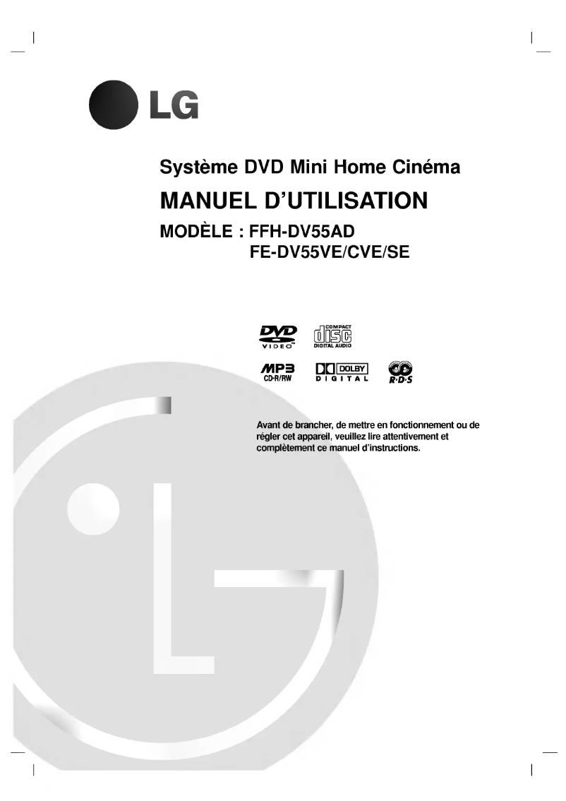 Imagen de la primera página del manual del dispositivo FFH-DV55AD