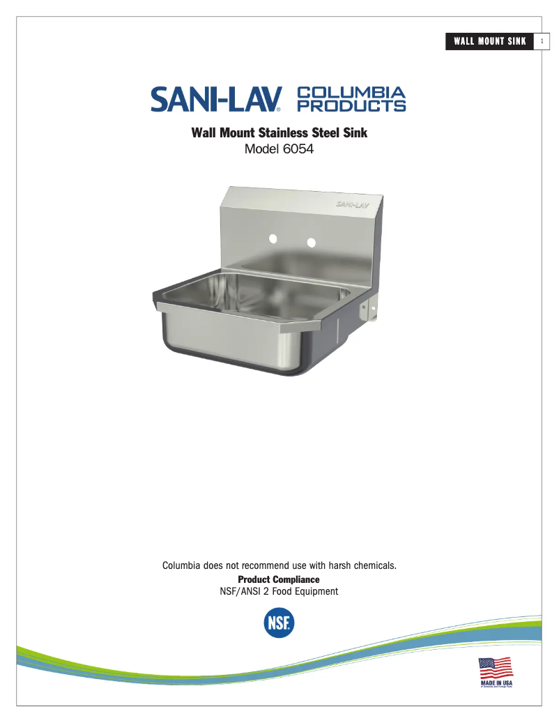 Página 1 del manual Manual de usuario Sani-Lav 6054