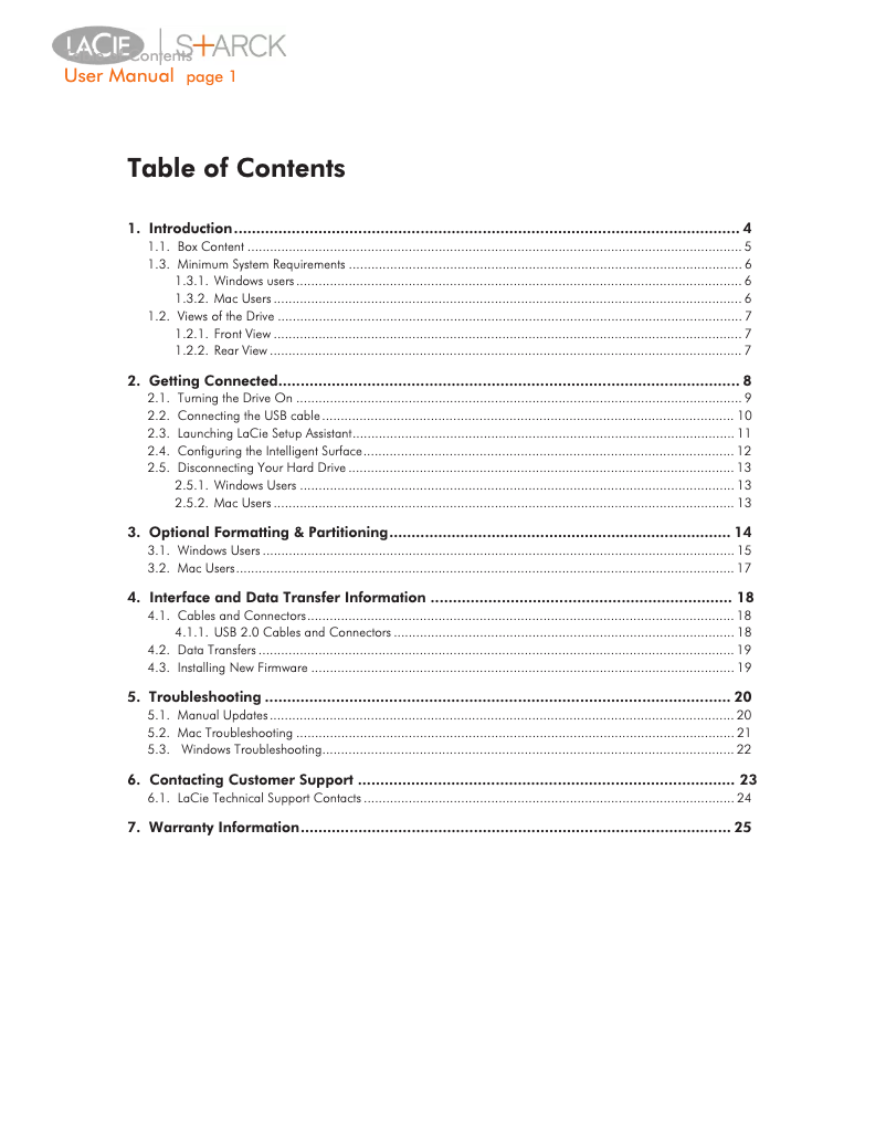 Imagen de la primera página del manual del dispositivo Starck