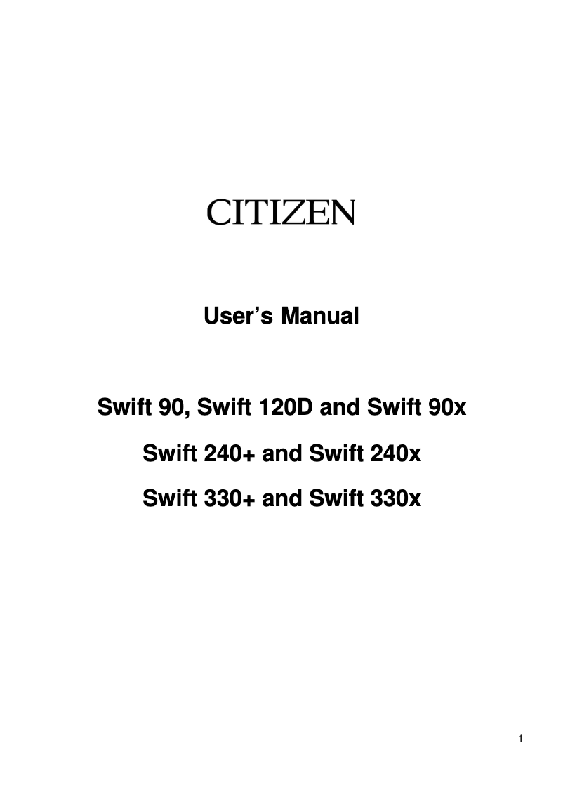 Imagen de la primera página del manual del dispositivo Swift 240x
