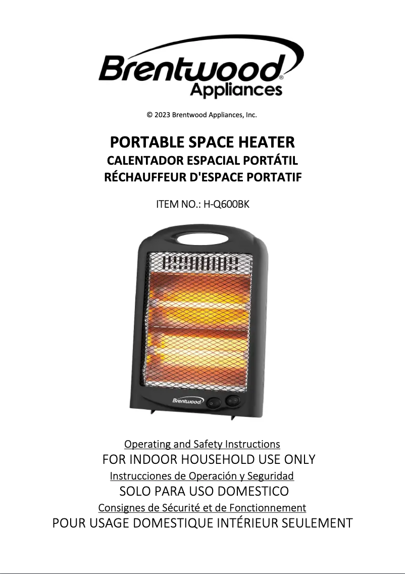 Imagen de la primera página del manual del dispositivo H-Q600BK