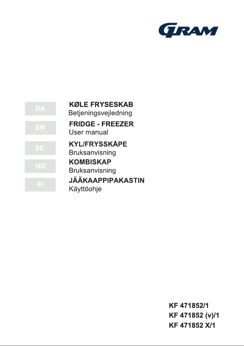 Página 1 del manual Manual de usuario Gram KF 471852 (v)/1