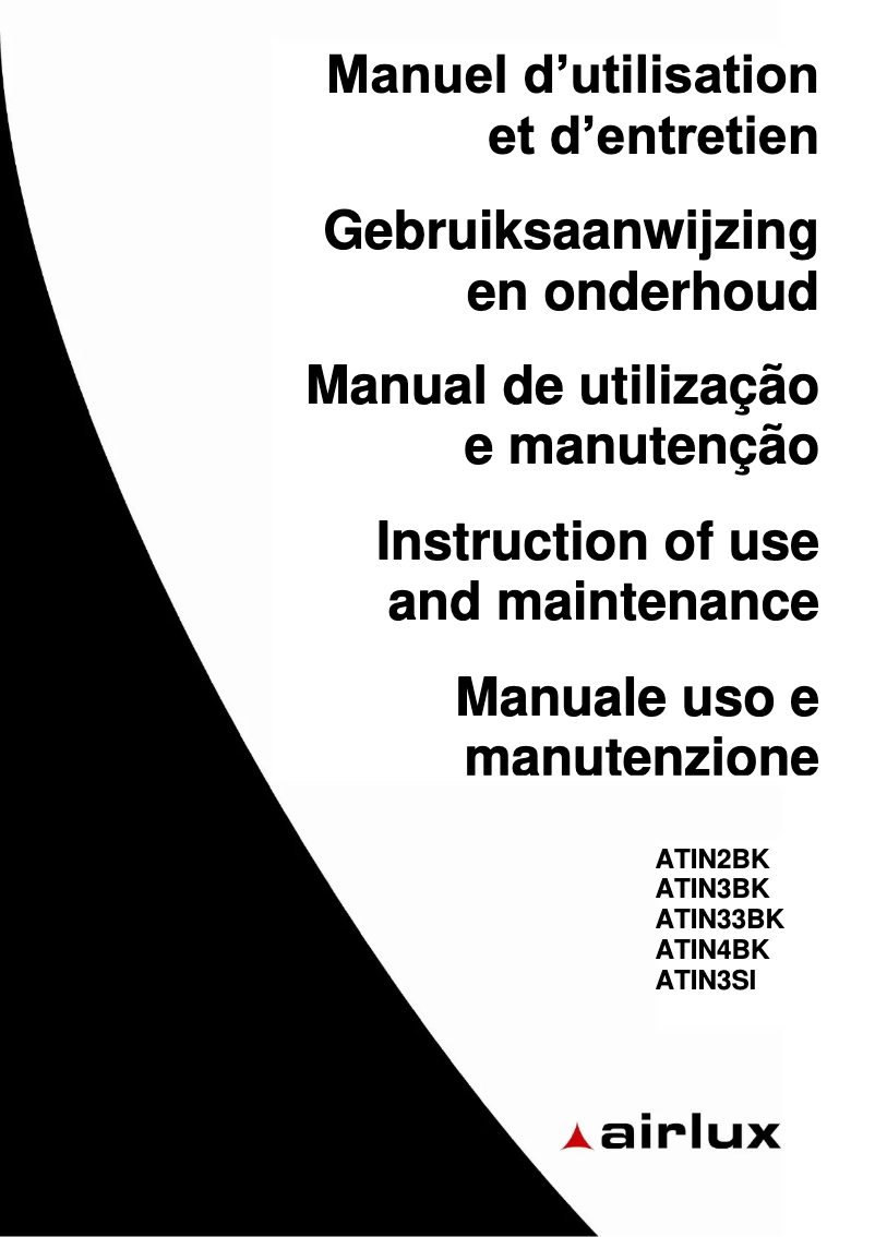 Página 1 del manual Manual de usuario Airlux ATIN4BK