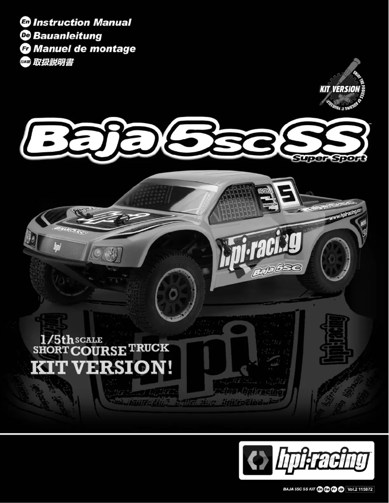Imagen de la primera página del manual del dispositivo Baja 5SC Super Sport