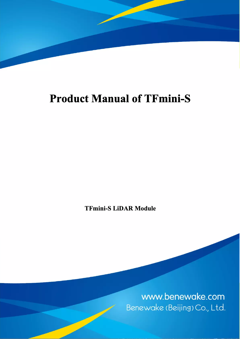 Imagen de la primera página del manual del dispositivo TFmini-S