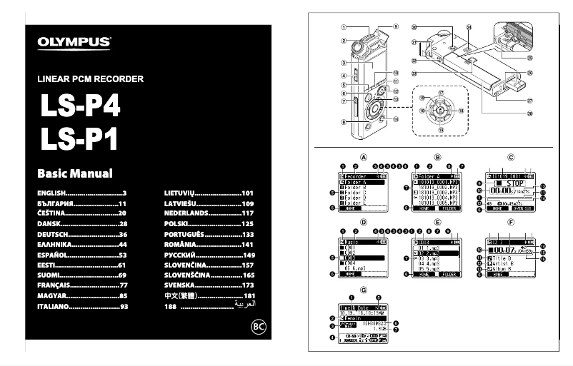 Imagen de la primera página del manual del dispositivo LS-P1