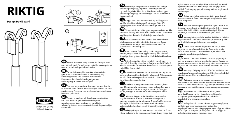 Página 1 del manual Manual de usuario Ikea RIKTIG 103.162.97