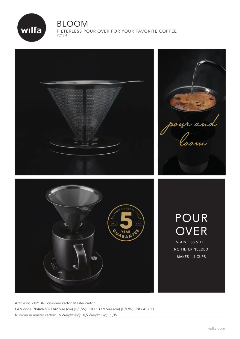 Imagen de la primera página del manual del dispositivo BLOOM PO1B-4