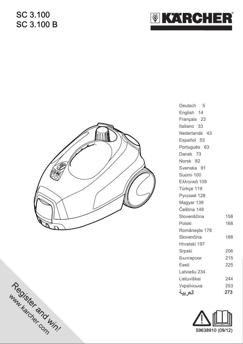 Página 1 del manual Manual de usuario Kärcher SC 3.100 B