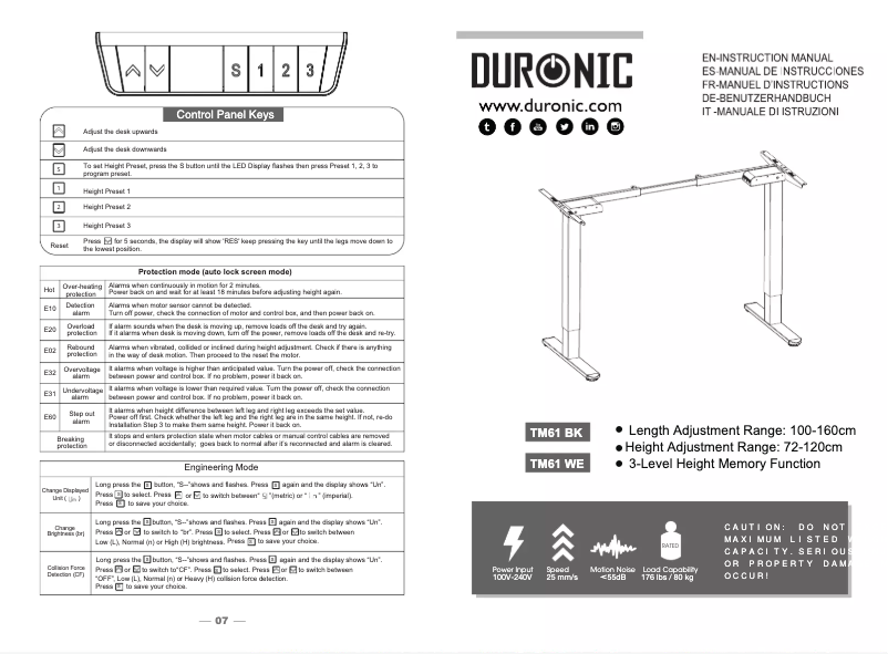 Imagen de la primera página del manual del dispositivo TM61
