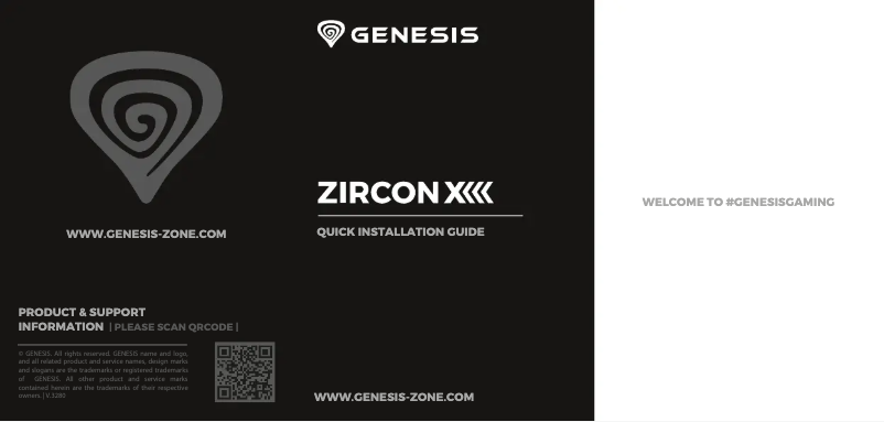 Página nº 1 - Manual de usuario Genesis Zircon XIII