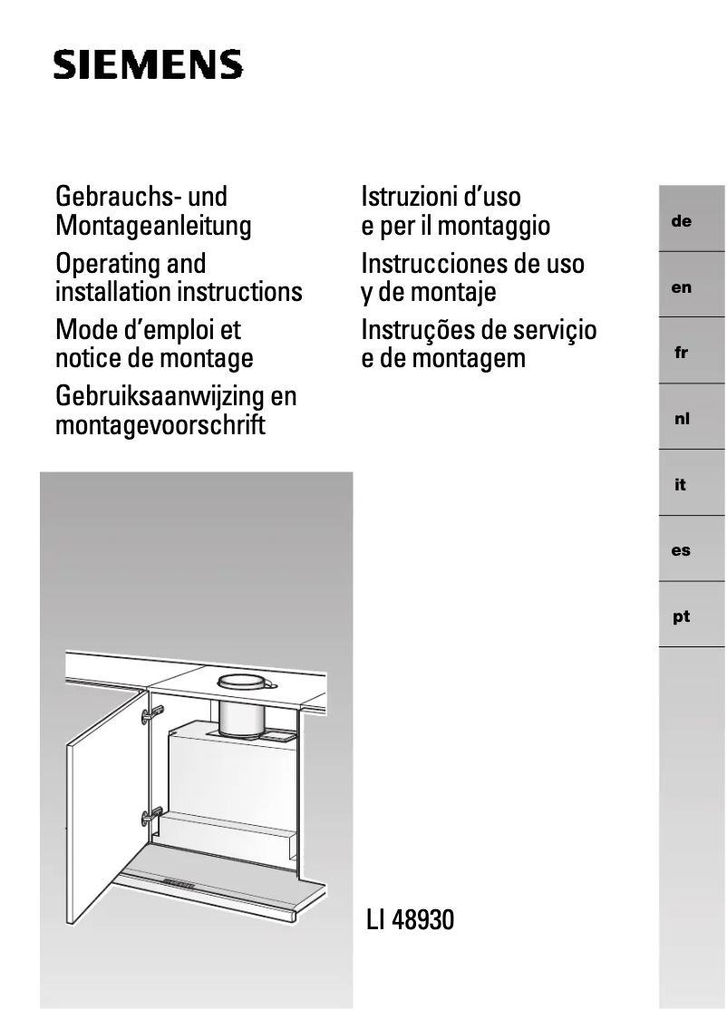 Imagen de la primera página del manual del dispositivo LI48930