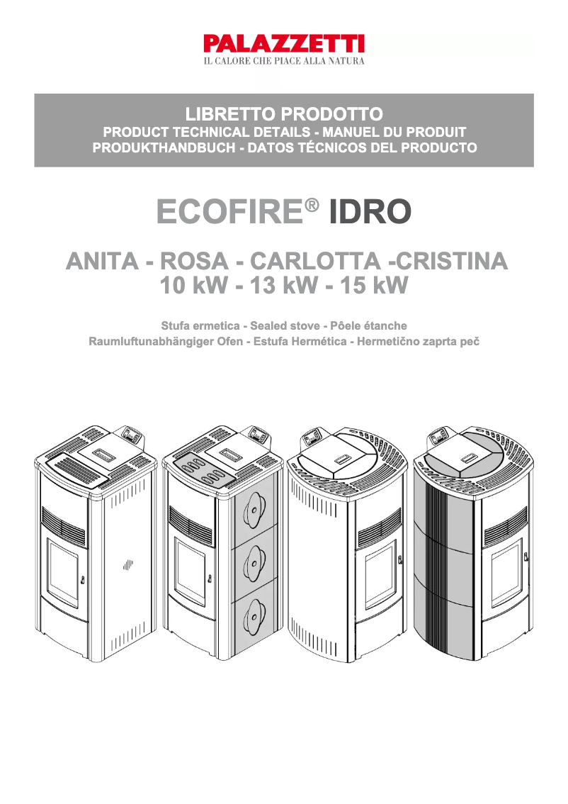 Imagen de la primera página del manual del dispositivo Ecofire IDRO